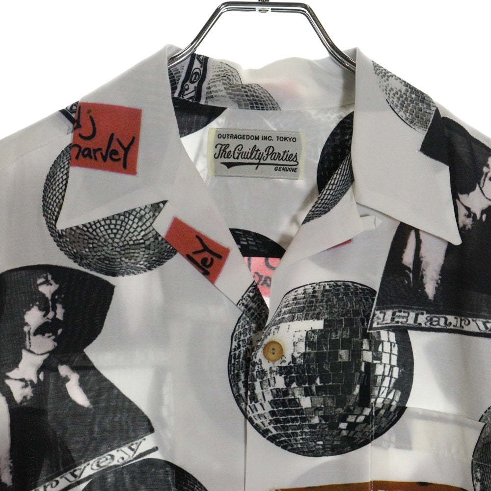 WACKO MARIA(ワコマリア) 18SS ×DJ HARVEY HAWAIIAN SHIRT ディージェー ハーヴィー ハワイアン 総柄 開襟 ハワイアンシャツ 半袖シャツ ホワイト
