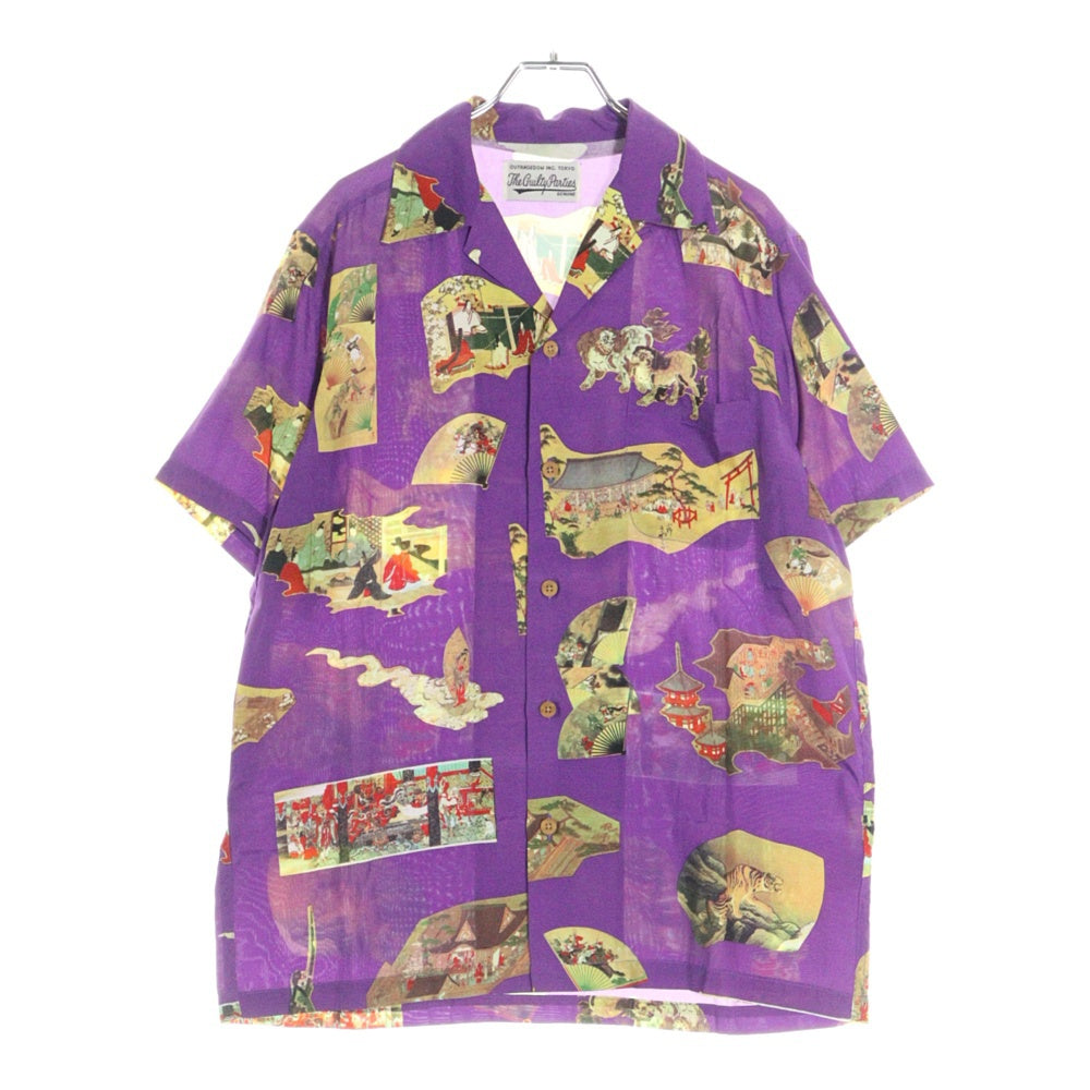 WACKO MARIA(ワコマリア) JAPAN HAWAIIAN SHIRT ジャパン 総柄 開襟 ハワイアンシャツ 半袖シャツ パープル