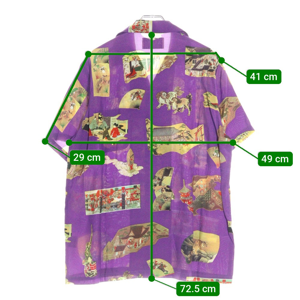 WACKO MARIA(ワコマリア) JAPAN HAWAIIAN SHIRT ジャパン 総柄 開襟 ハワイアンシャツ 半袖シャツ パープル