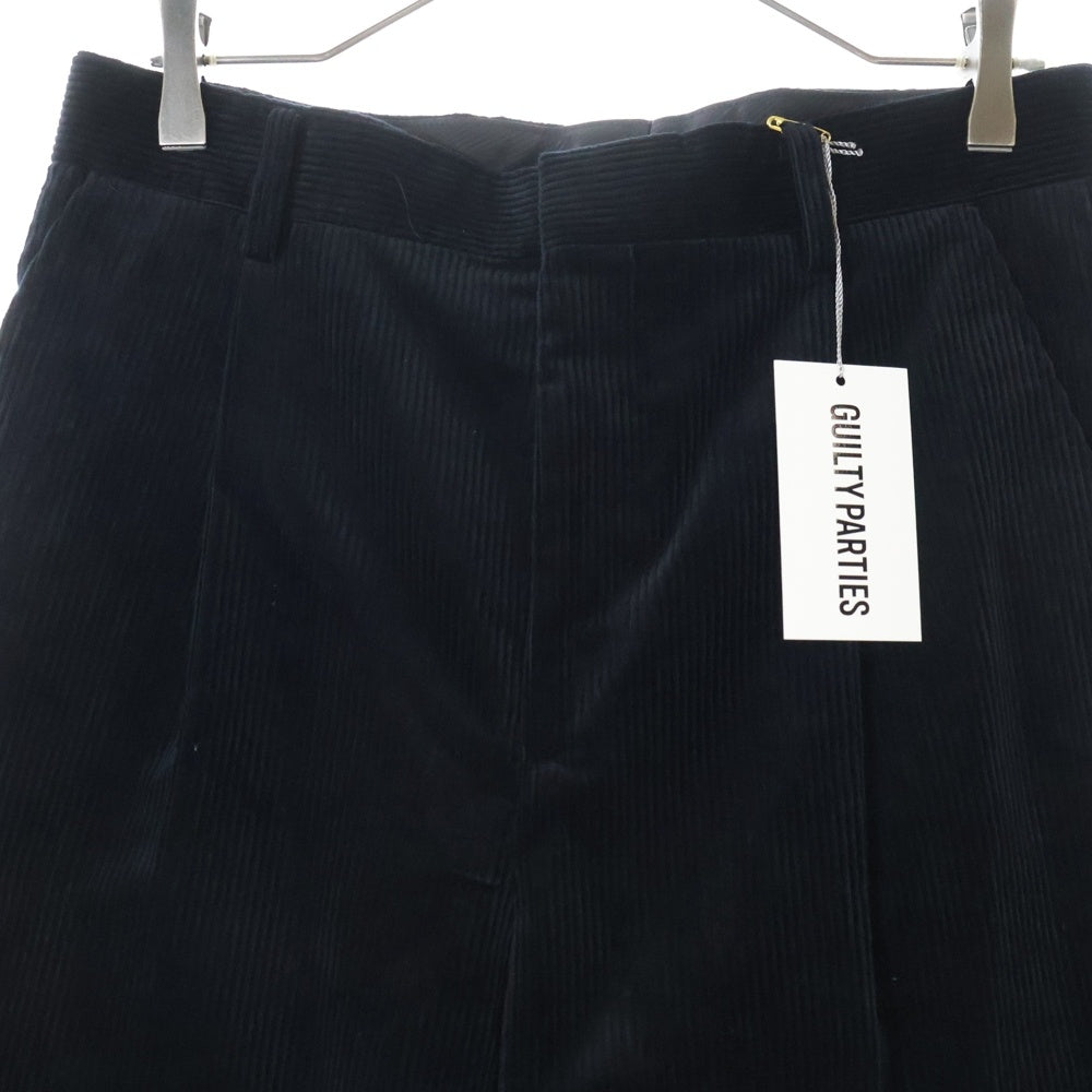 WACKO MARIA(ワコマリア) 20AW PLEATED TROUSERS DUCA VISCONTI プレーテッド トラウザーズ コーデュロイパンツ ブラック 20FW-WMP-TR15