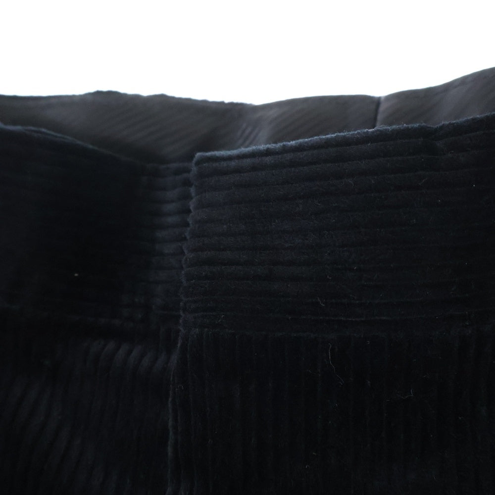 WACKO MARIA(ワコマリア) 20AW PLEATED TROUSERS DUCA VISCONTI プレーテッド トラウザーズ コーデュロイパンツ ブラック 20FW-WMP-TR15