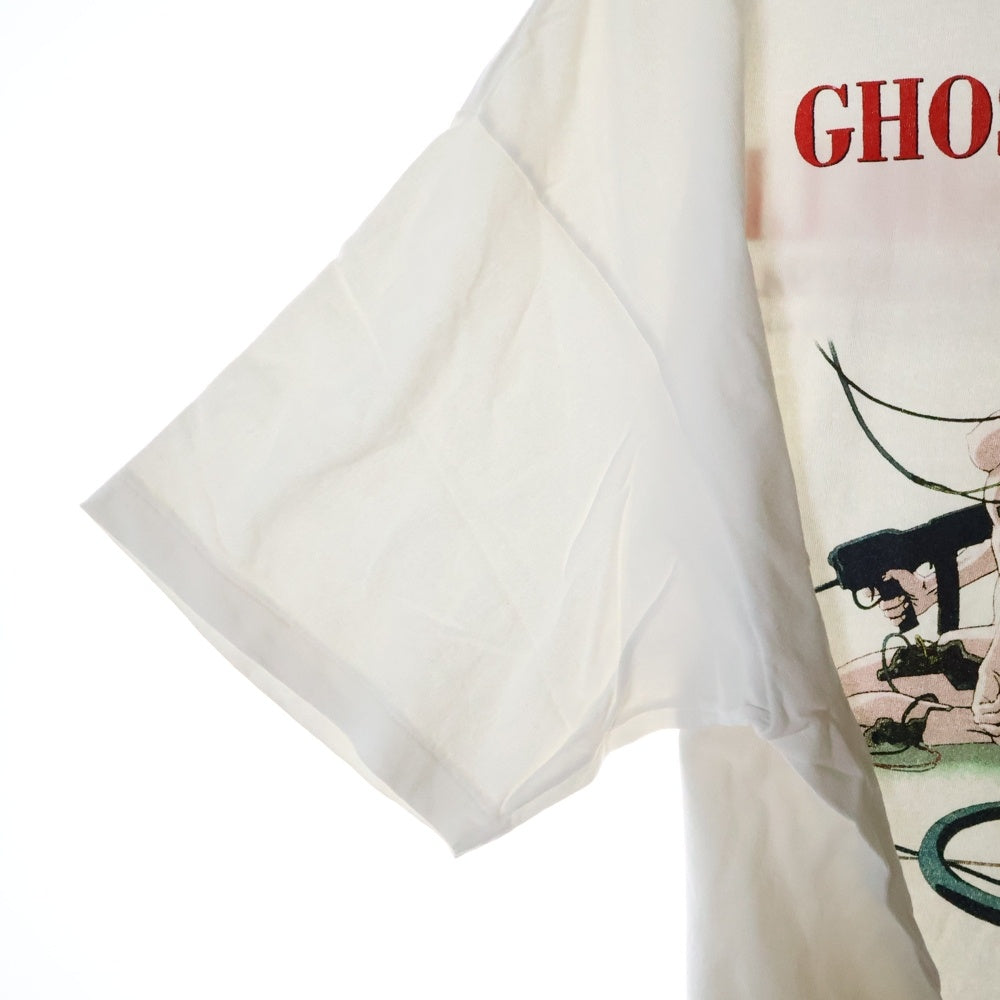 SAINT MICHAEL(セントマイケル) 24AW GITS GS_SS TEE 攻殻機動隊 ゴーストインザシェル プリントTシャツ 半袖クルーネックカットソー ホワイト SM-YS1-0000-C32