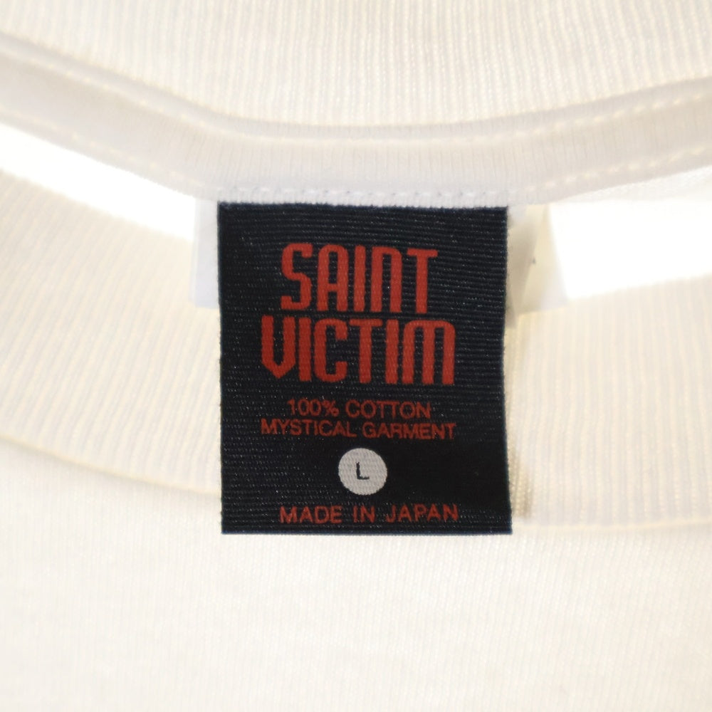 SAINT MICHAEL(セントマイケル) 24AW GITS GS_SS TEE 攻殻機動隊 ゴーストインザシェル プリントTシャツ 半袖クルーネックカットソー ホワイト SM-YS1-0000-C32