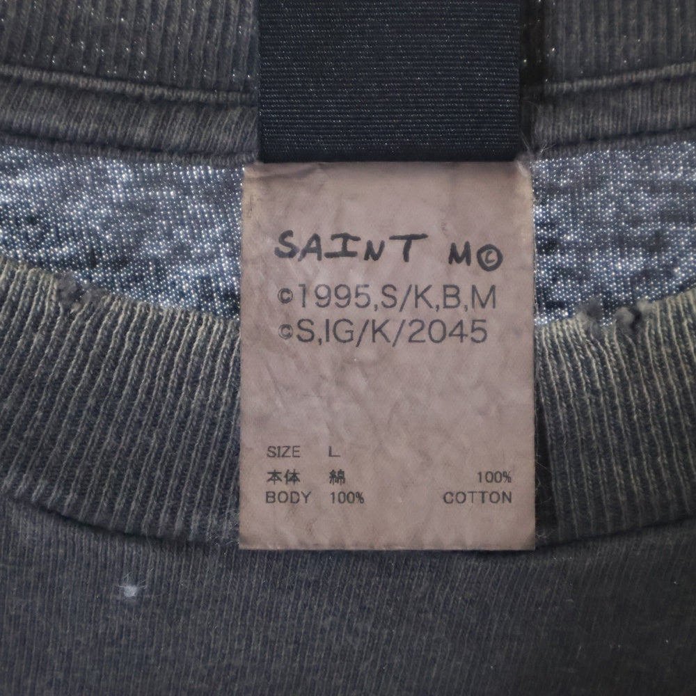 SAINT MICHAEL(セントマイケル) 24AW GITS GS_SS TEE 攻殻機動隊 ゴーストインザシェルプリントTシャツ 半袖クルーネックカットソー ブラック SM-YS1-0000-C31
