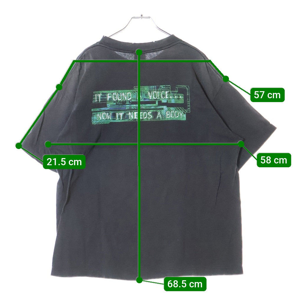 SAINT MICHAEL(セントマイケル) 24AW GITS GS_SS TEE 攻殻機動隊 ゴーストインザシェルプリントTシャツ 半袖クルーネックカットソー ブラック SM-YS1-0000-C31