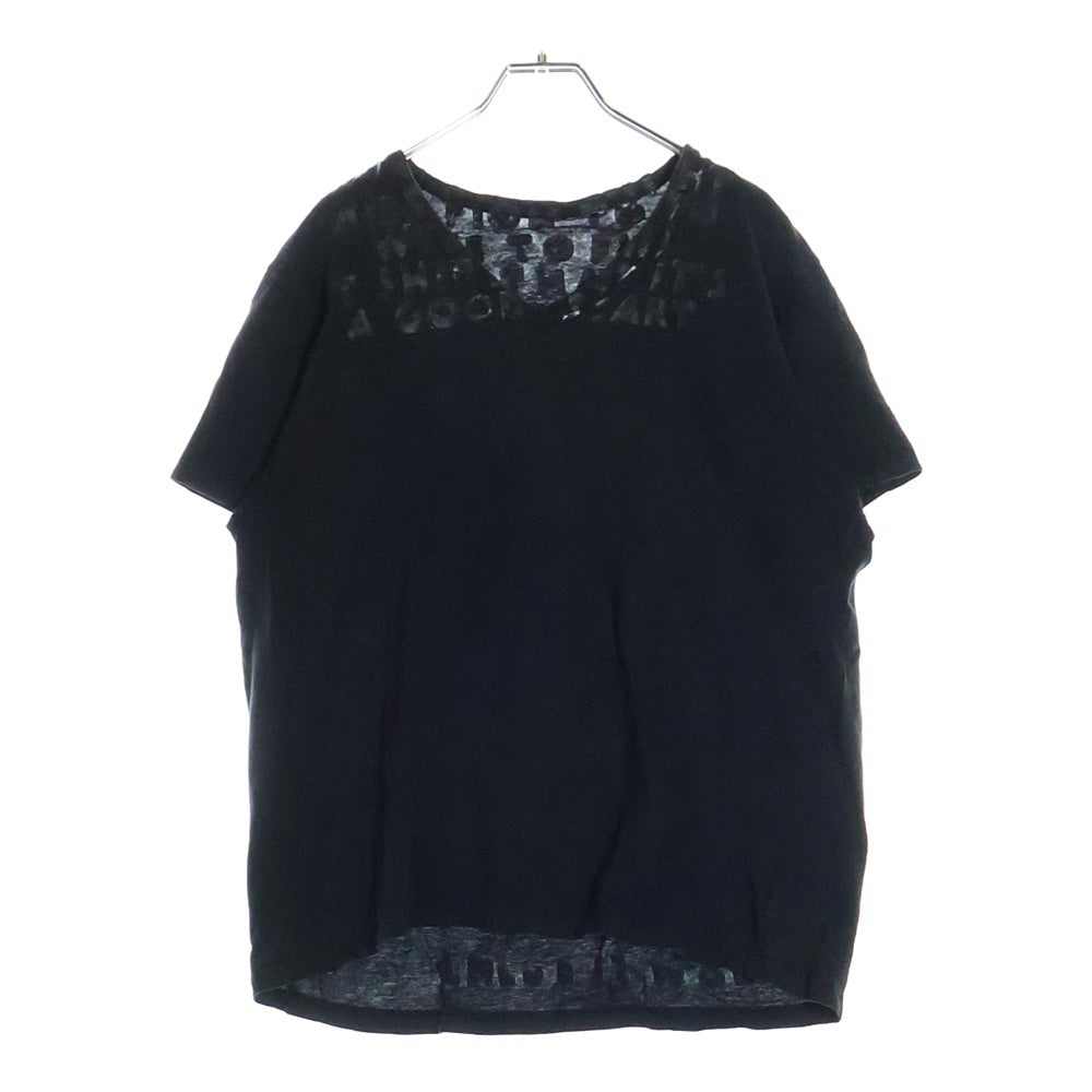 Maison Martin Margiela(メゾンマルタンマルジェラ) 07AW AIDS LOGO Tee エイズ ロゴプリント Vネック半袖Tシャツ カットソー ブラック ここのえ期