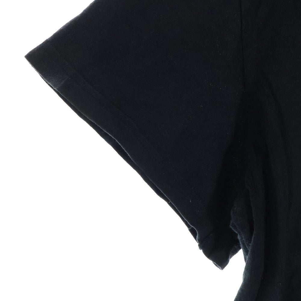 Maison Martin Margiela(メゾンマルタンマルジェラ) 07AW AIDS LOGO Tee エイズ ロゴプリント Vネック半袖Tシャツ カットソー ブラック ここのえ期