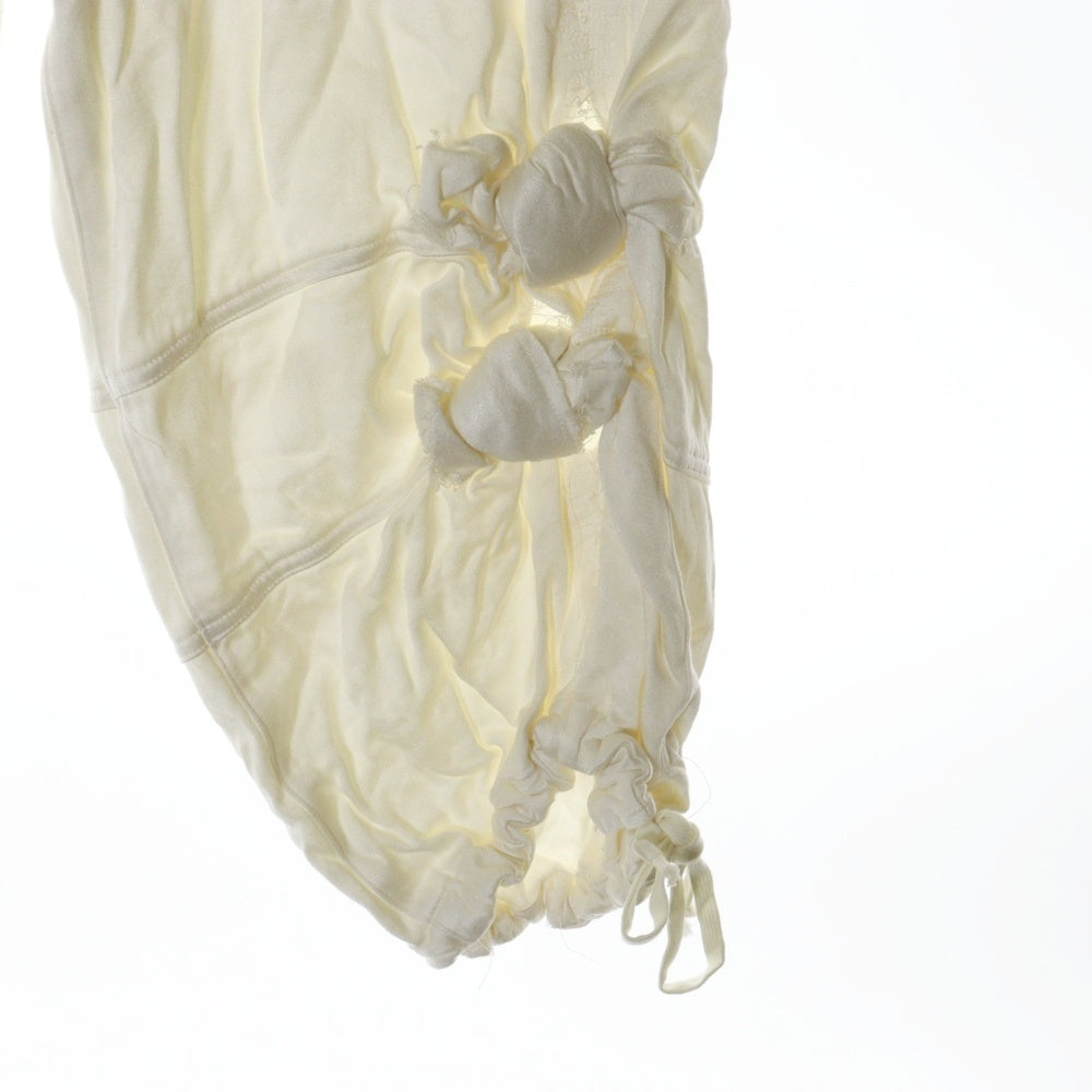 COMME des GARCONS(コムデギャルソン) 03SS AD2002 裾リボン ドローストリング ワイド イージーパンツ ホワイト GI-P013