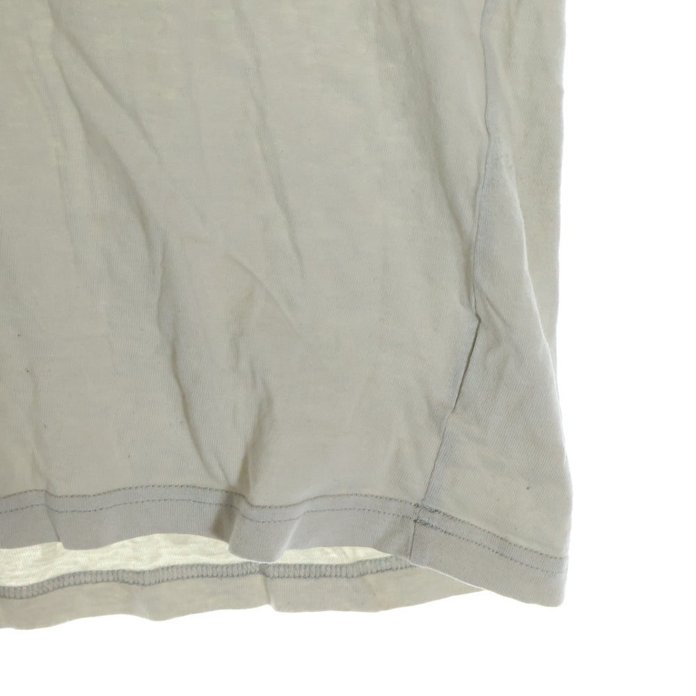 Maison Martin Margiela(メゾンマルタンマルジェラ) 09SS AIDS LOGO Tee エイズ ロゴプリント Vネック半袖Tシャツ カットソー ここのえ期 ベージュ
