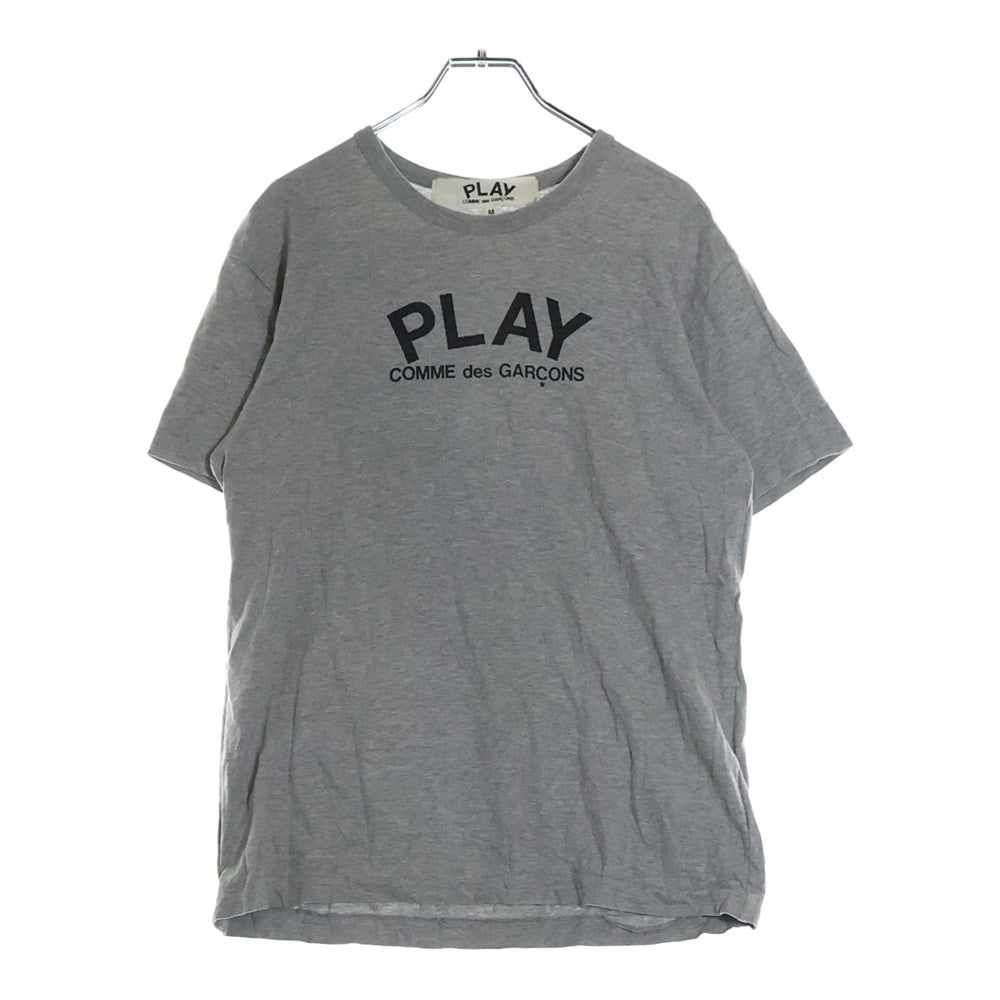 PLAY COMME des GARCONS(プレイコムデギャルソン) AD2008 ロゴプリント クルーネック半袖Tシャツ カットソー グレー AZ-T072