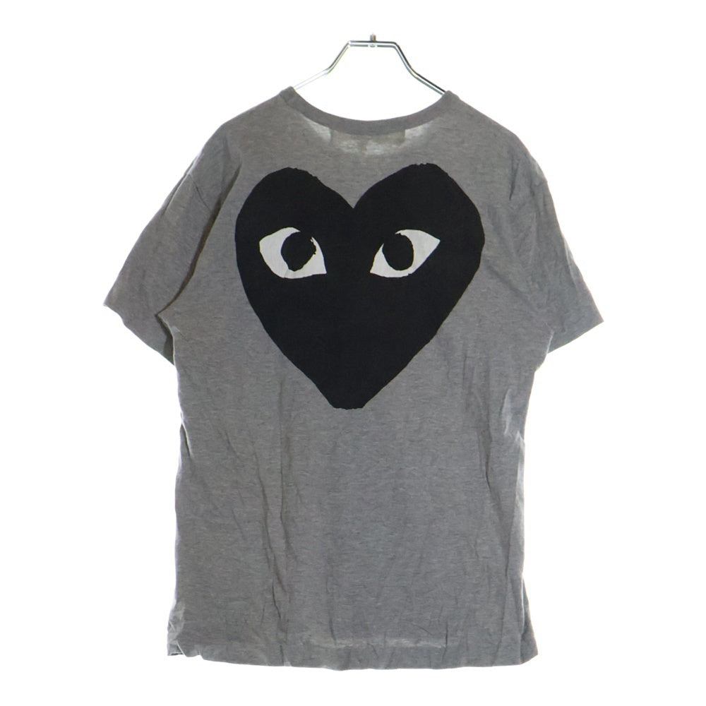 PLAY COMME des GARCONS(プレイコムデギャルソン) AD2008 ロゴプリント クルーネック半袖Tシャツ カットソー グレー AZ-T072
