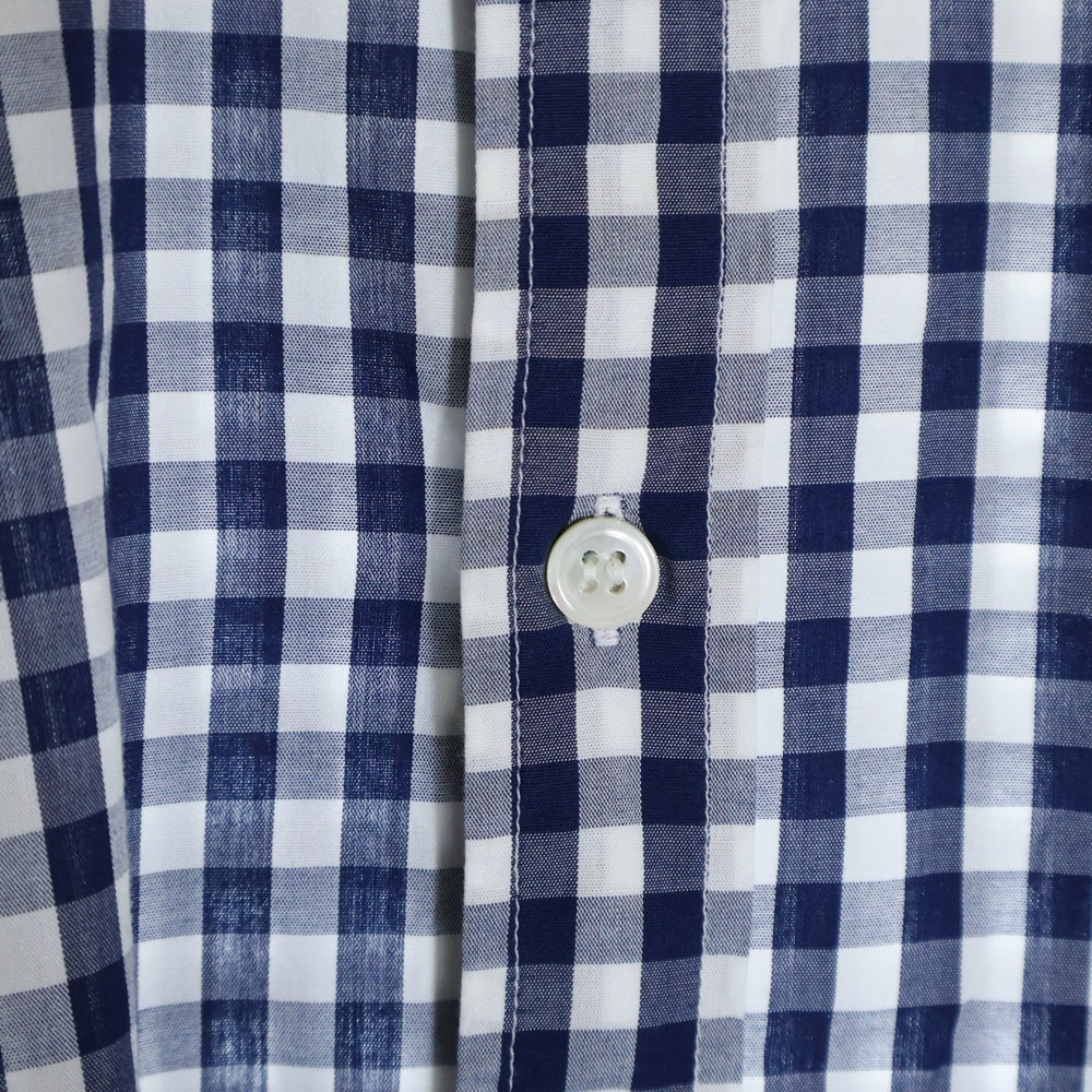 COMME des GARCONS SHIRT(コムデギャルソンシャツ) ギンガムチェック コットン レギュラーカラー 長袖シャツ ホワイト/ブルー S16029-X