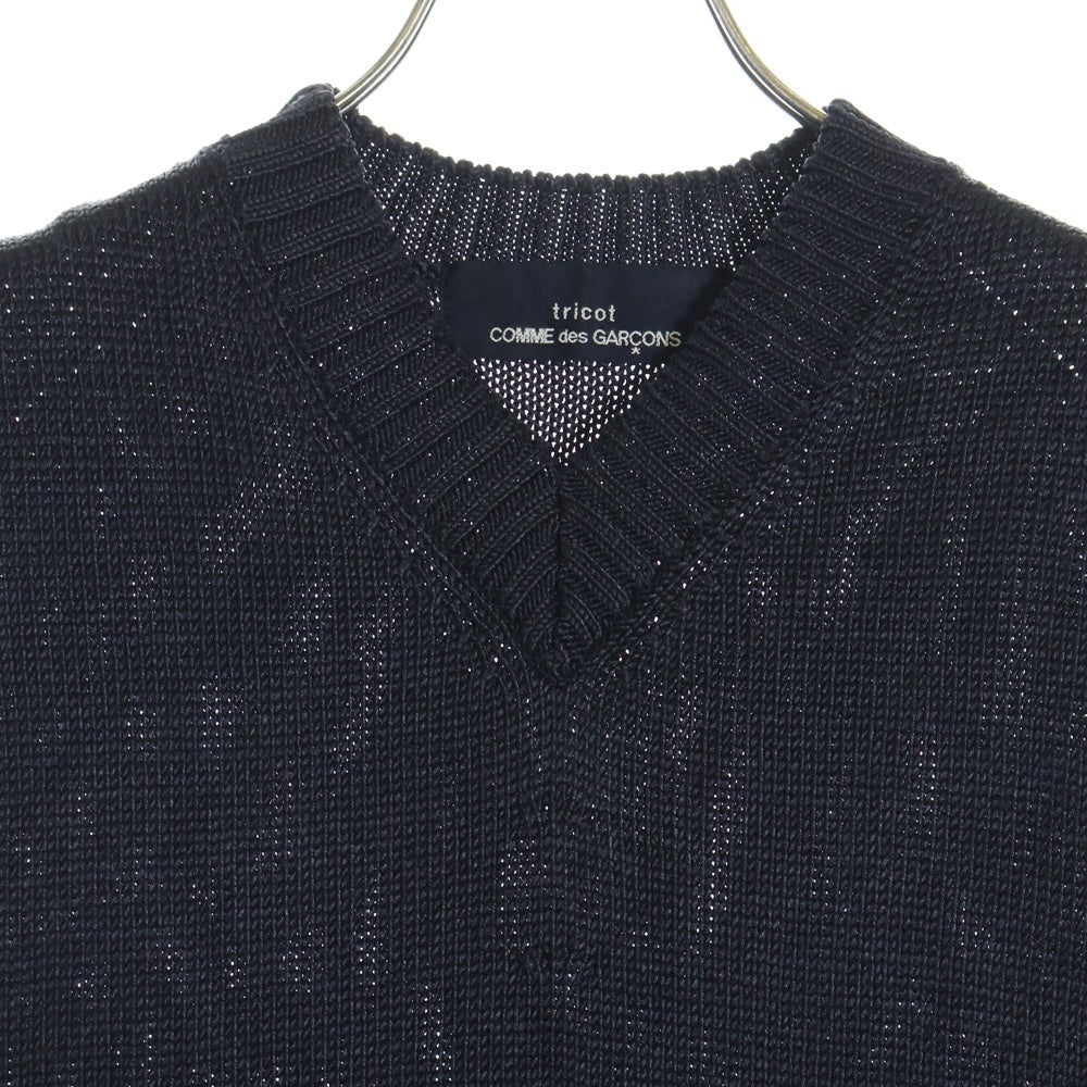 tricot COMME des GARCONS(トリコ コム デ ギャルソン) AD1999 ウール ニット ベスト ジレ ブラック TN-04170