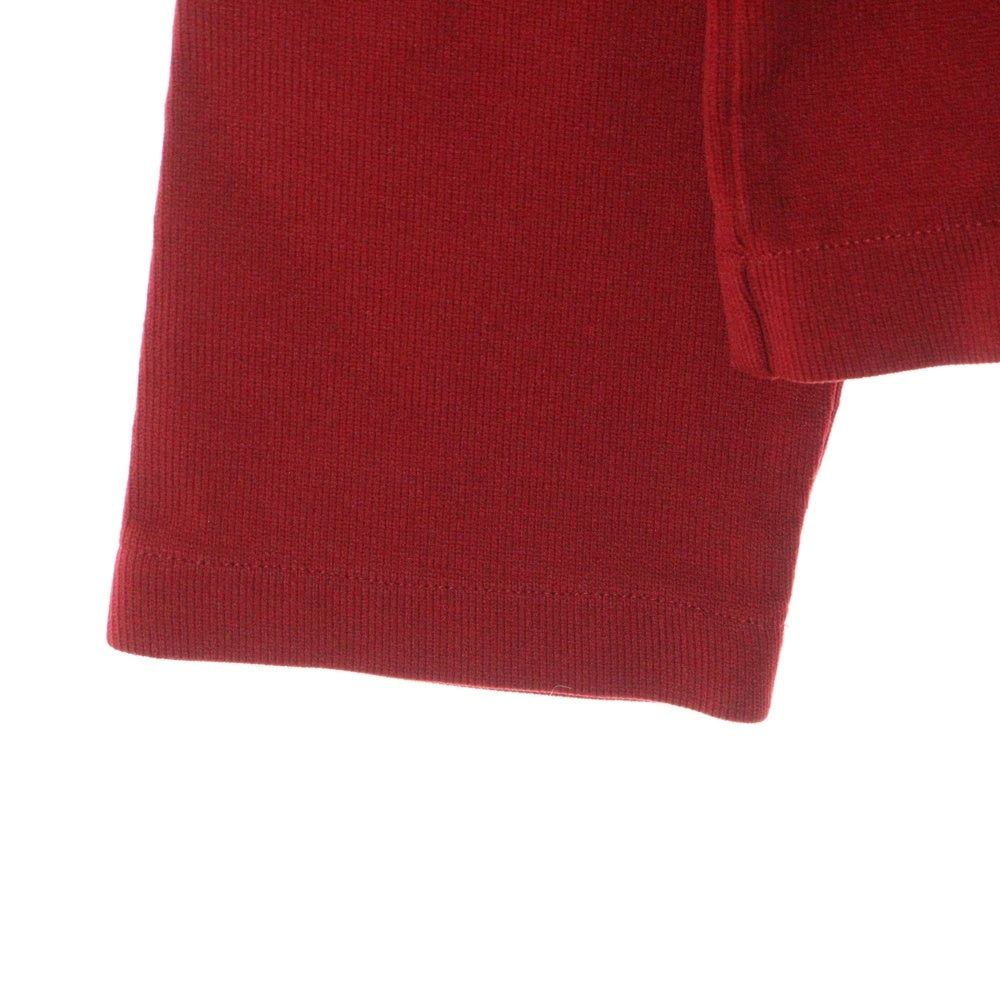 COMME des GARCONS HOMME PLUS(コムデギャルソンオムプリュス) 00AW AD2000 DOCKING ROOK HARFZIP RED POLO ドッキング ルーク ハーフジップ ポロ 長袖シャツ レッド PT-040120