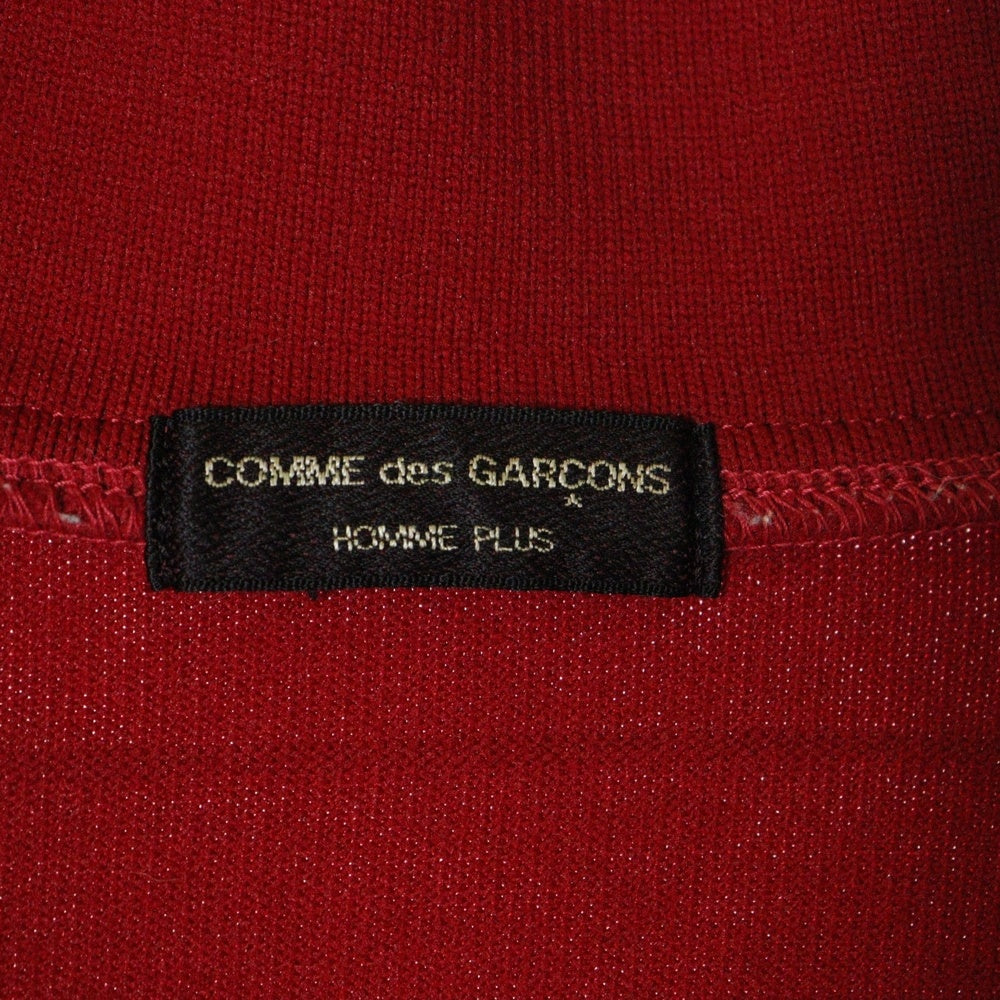 COMME des GARCONS HOMME PLUS(コムデギャルソンオムプリュス) 00AW AD2000 DOCKING ROOK HARFZIP RED POLO ドッキング ルーク ハーフジップ ポロ 長袖シャツ レッド PT-040120