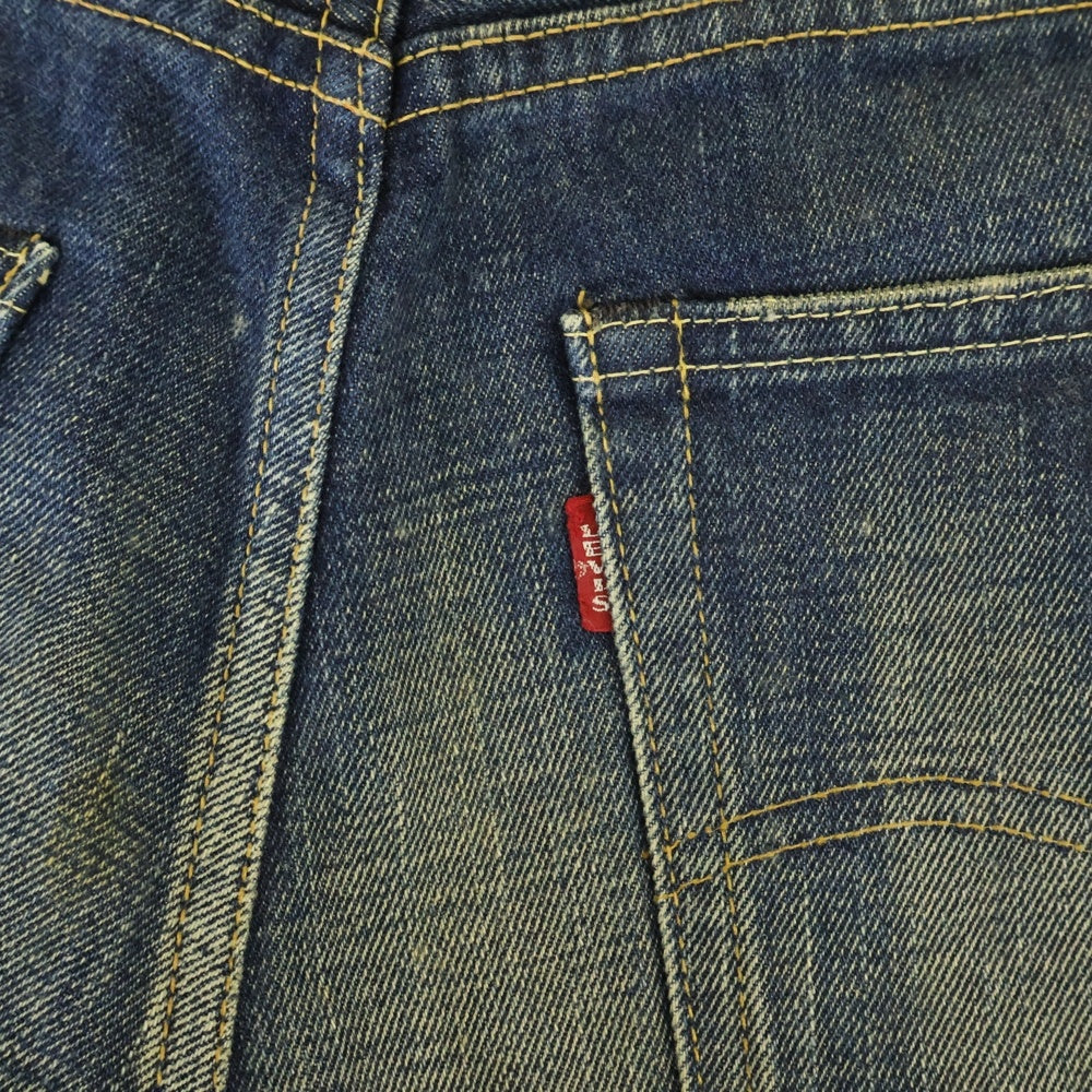 JUNYA WATANABE COMME des GARCONS(ジュンヤワタナベ コムデギャルソン) 08SS AD2007 ×LEVI'S リーバイス パッチワーク 革パッチ ボタンフライ ハーフデニムパンツ インディゴ/ベージュ WA-P203