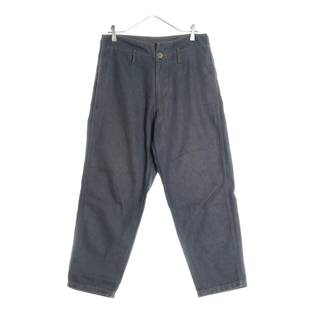 COMME des GARCONS HOMME PLUS(コムデギャルソンオムプリュス) 03SS AD2002 ジッパーフライ 4ポケット イエローステッチ ワイド デニムパンツ グレー PI-P062