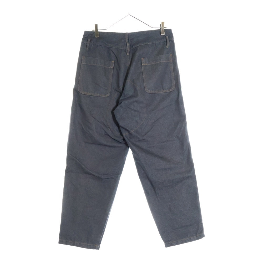 COMME des GARCONS HOMME PLUS(コムデギャルソンオムプリュス) 03SS AD2002 ジッパーフライ 4ポケット イエローステッチ ワイド デニムパンツ グレー PI-P062