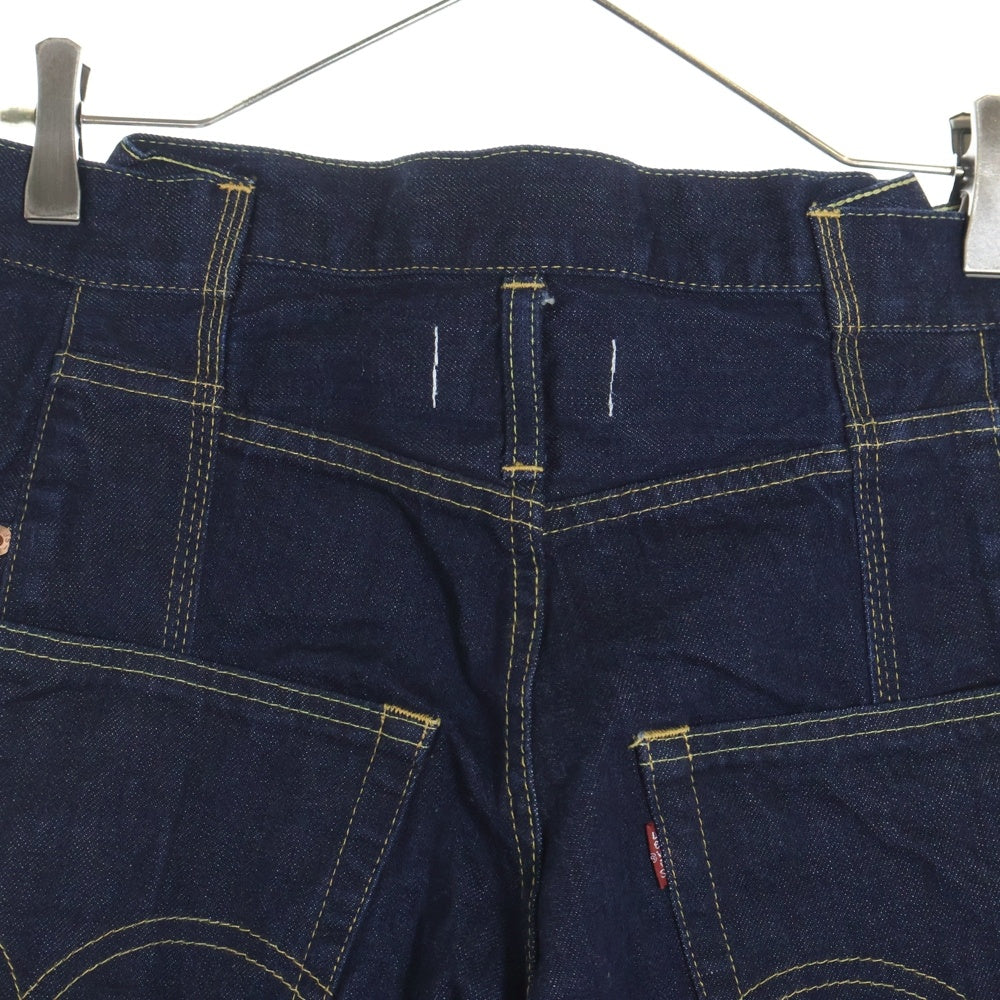 eYe COMME des GARCONS JUNYA WATANABE MAN(アイ コム デ ギャルソン ジュンヤ ワタナベ マン) 11SS AD2010 ×LEVI'S リーバイス パッチワーク 革パッチ ジッパーフライ デニムパンツ インディゴ WG-P903
