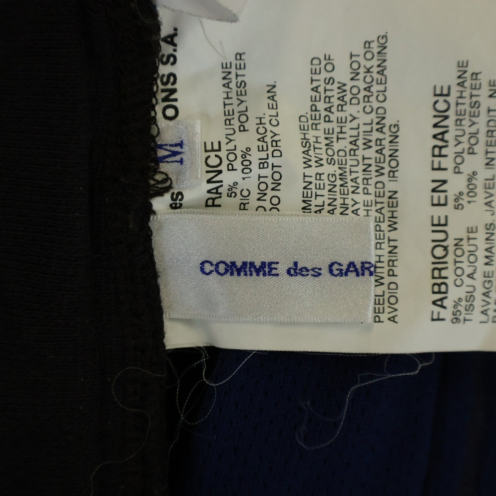 COMME des GARCONS SHIRT(コムデギャルソンシャツ) 05AW ジッパーフライ サイド ロゴ プリント カットオフ ドローストリング スウェットパンツ ブラック W13817