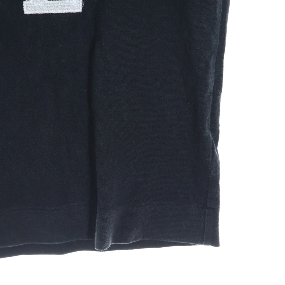 A BATHING APE(アベイシングエイプ) APE SHALL NEVER KILL APE メッセージエンブロイダリー 半袖Tシャツ カットソー ネイビー
