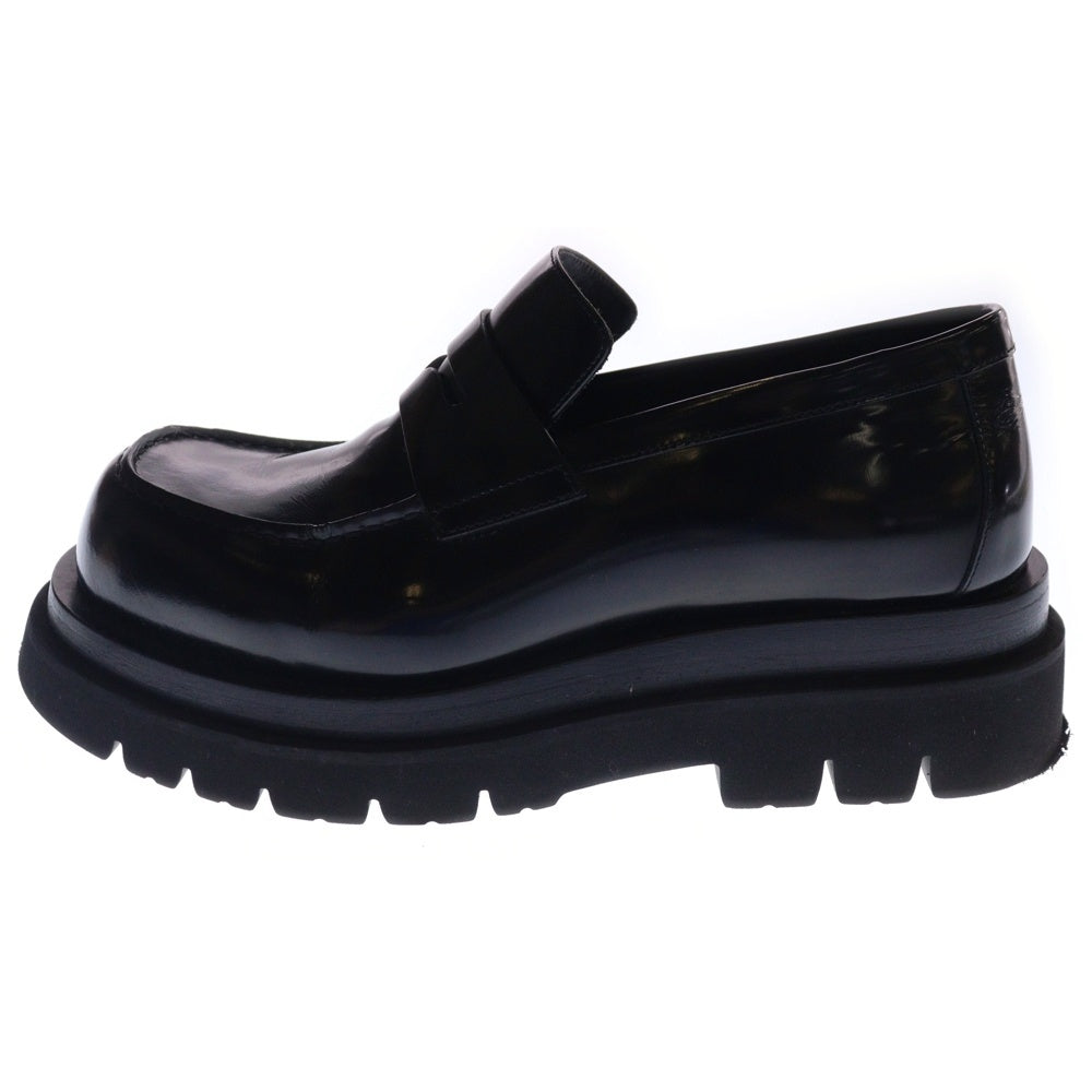 BOTTEGA VENETA(ボッテガヴェネタ) LUG ラグ スクエアトゥ プラットフォーム ローファー ブラック 730222 V28R0