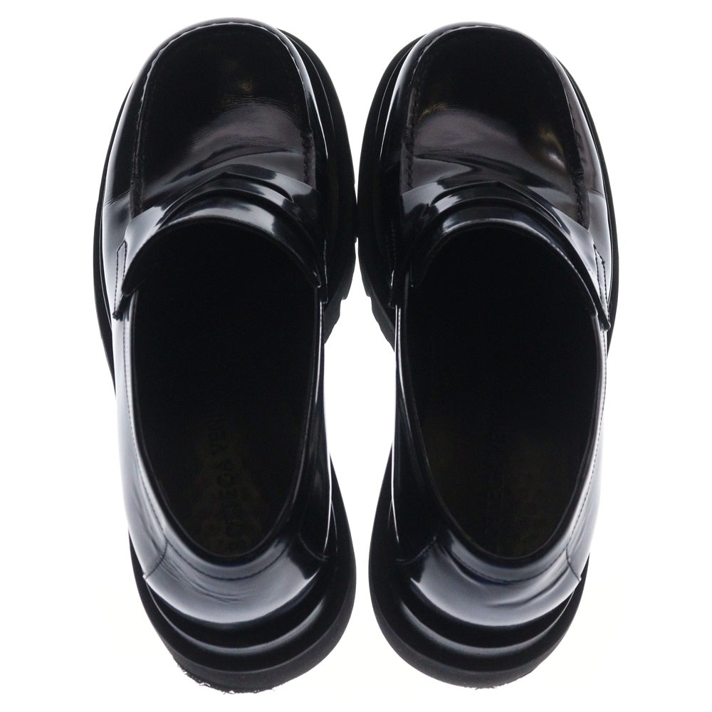 BOTTEGA VENETA(ボッテガヴェネタ) LUG ラグ スクエアトゥ プラットフォーム ローファー ブラック 730222 V28R0