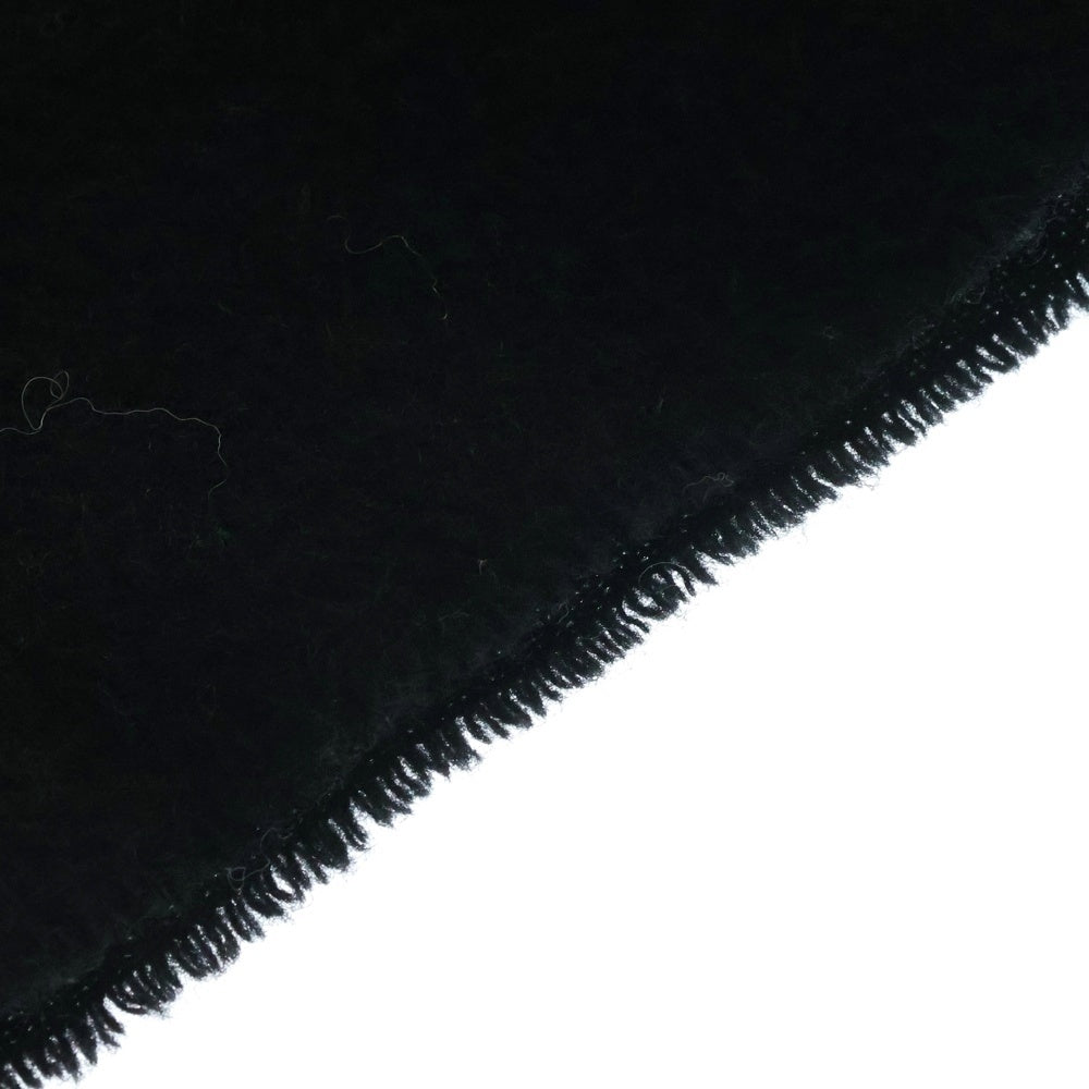 MONCLER(モンクレール) 21AW ロゴパッチ ウール フリンジ マフラー ブラック G20933C00013 595MA