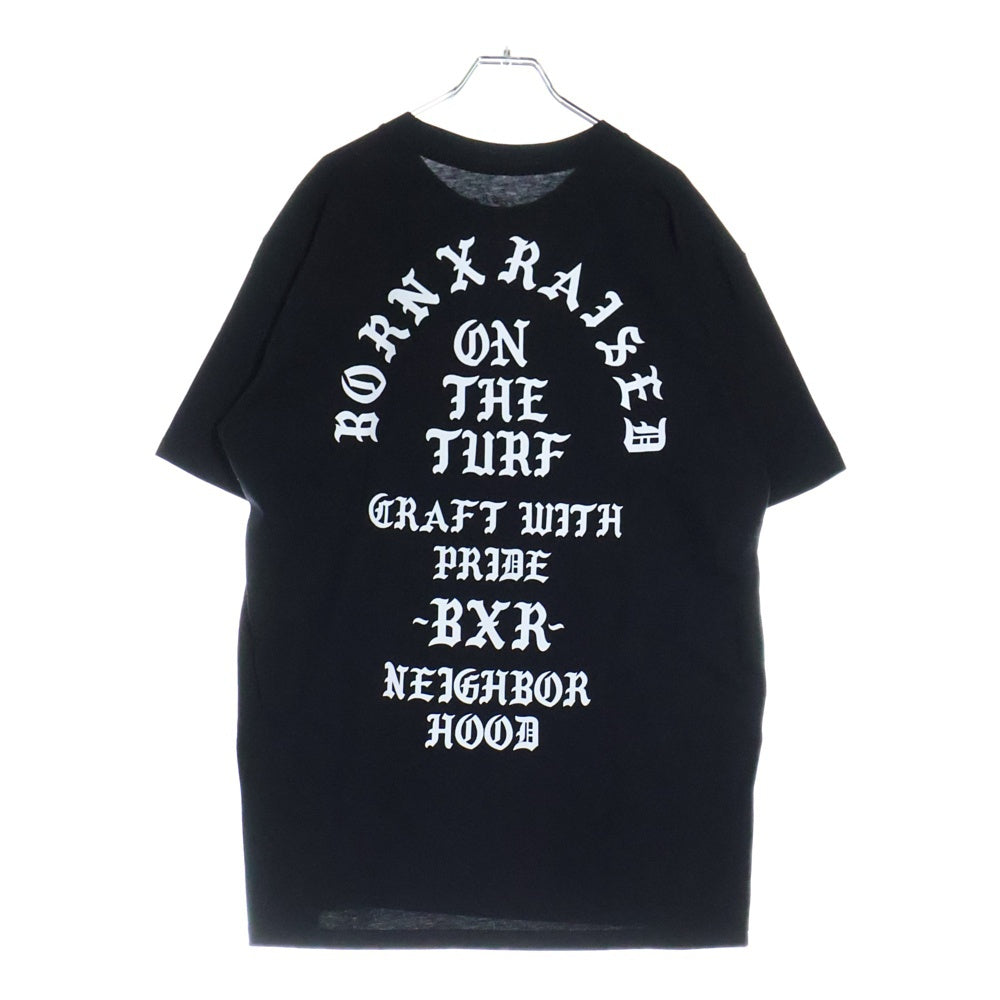 NEIGHBORHOOD(ネイバーフッド) 25SS NH X BORN & RAISED TEE SS-2 ボーン アンド レイズド 両面プリント クルーネック 半袖Tシャツ カットソー ブラック 251ZB39N-ST02S