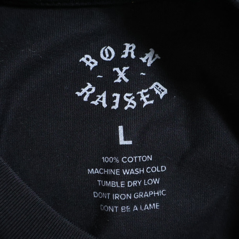 NEIGHBORHOOD(ネイバーフッド) 25SS NH X BORN & RAISED TEE SS-2 ボーン アンド レイズド 両面プリント クルーネック 半袖Tシャツ カットソー ブラック 251ZB39N-ST02S