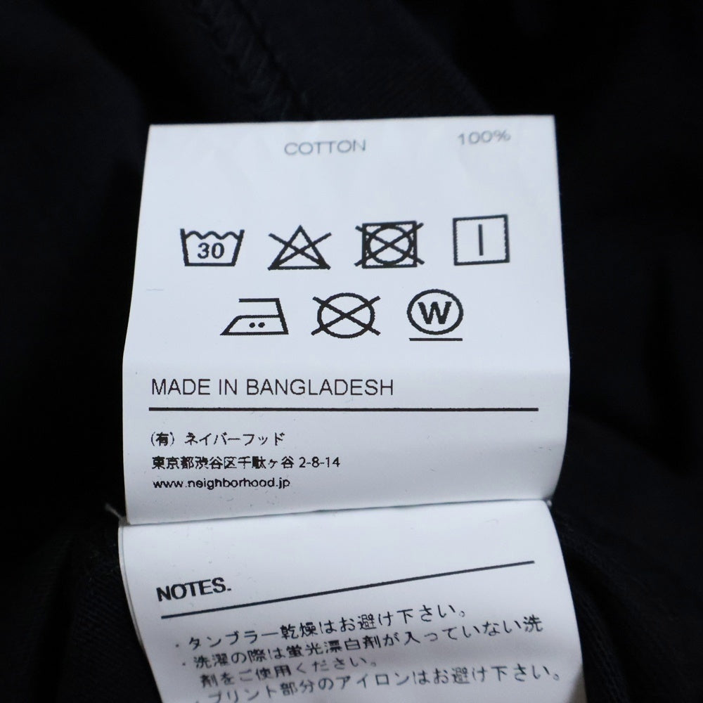 NEIGHBORHOOD(ネイバーフッド) 25SS NH X BORN & RAISED TEE SS-2 ボーン アンド レイズド 両面プリント クルーネック 半袖Tシャツ カットソー ブラック 251ZB39N-ST02S