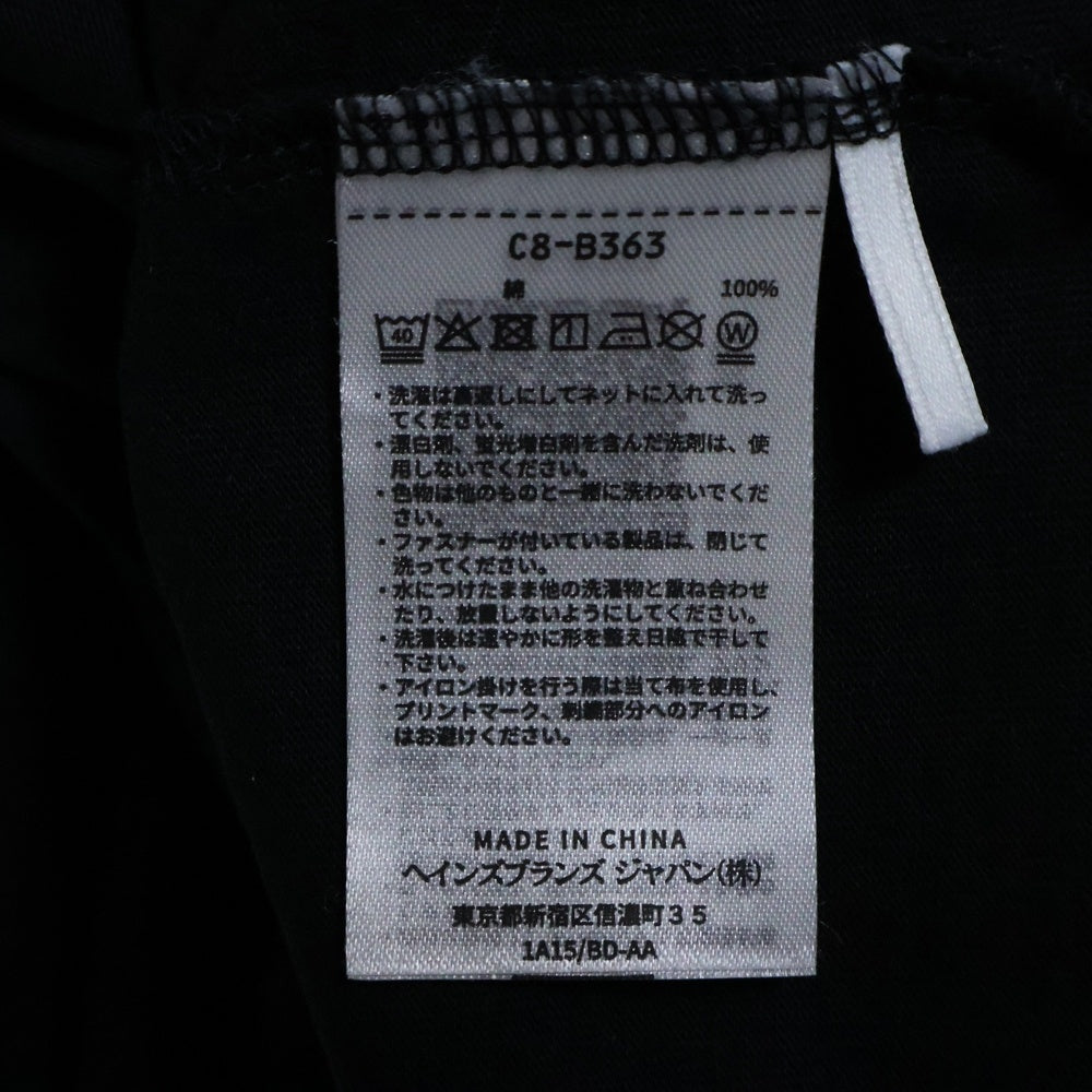 CHAMPION(チャンピオン) ×WTAPS Academy S/S Cotton ダブルタップス アカデミー カレッジロゴ プリント クルーネック 半袖 Tシャツ カットソー ブラック C8-B363