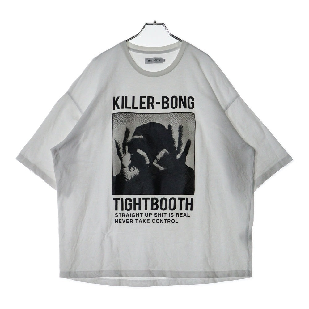 TIGHTBOOTH(タイトブース) KILLER-BONG プリント クルーネック コットン 半袖 Tシャツ カットソー ホワイト