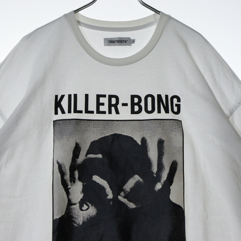 TIGHTBOOTH(タイトブース) KILLER-BONG プリント クルーネック コットン 半袖 Tシャツ カットソー ホワイト