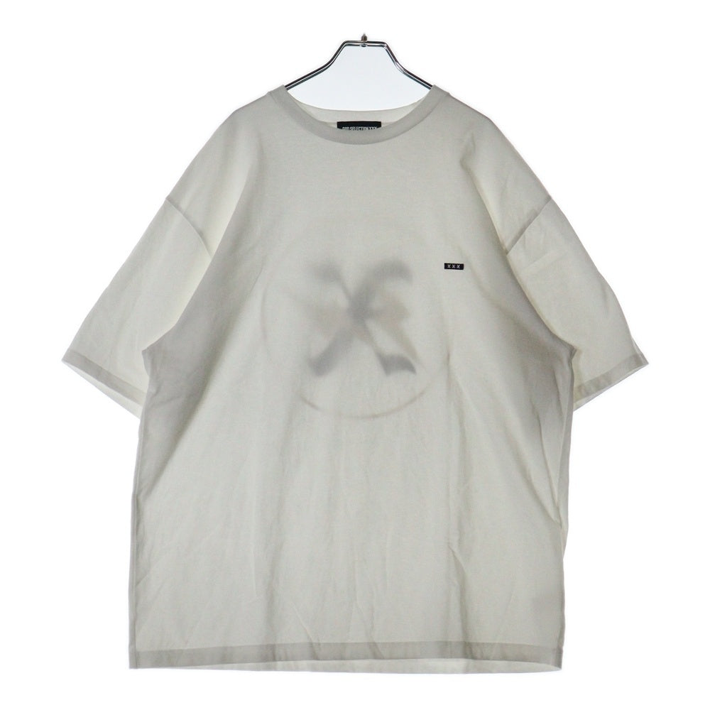 GOD SELECTION XXX(ゴッドセレクショントリプルエックス) ×FRAGMENT DESIGN THE X ANNIV TEE フラグメントデザイン ロゴワッペン プリント クルーネック 半袖 Tシャツ カットソー ホワイト