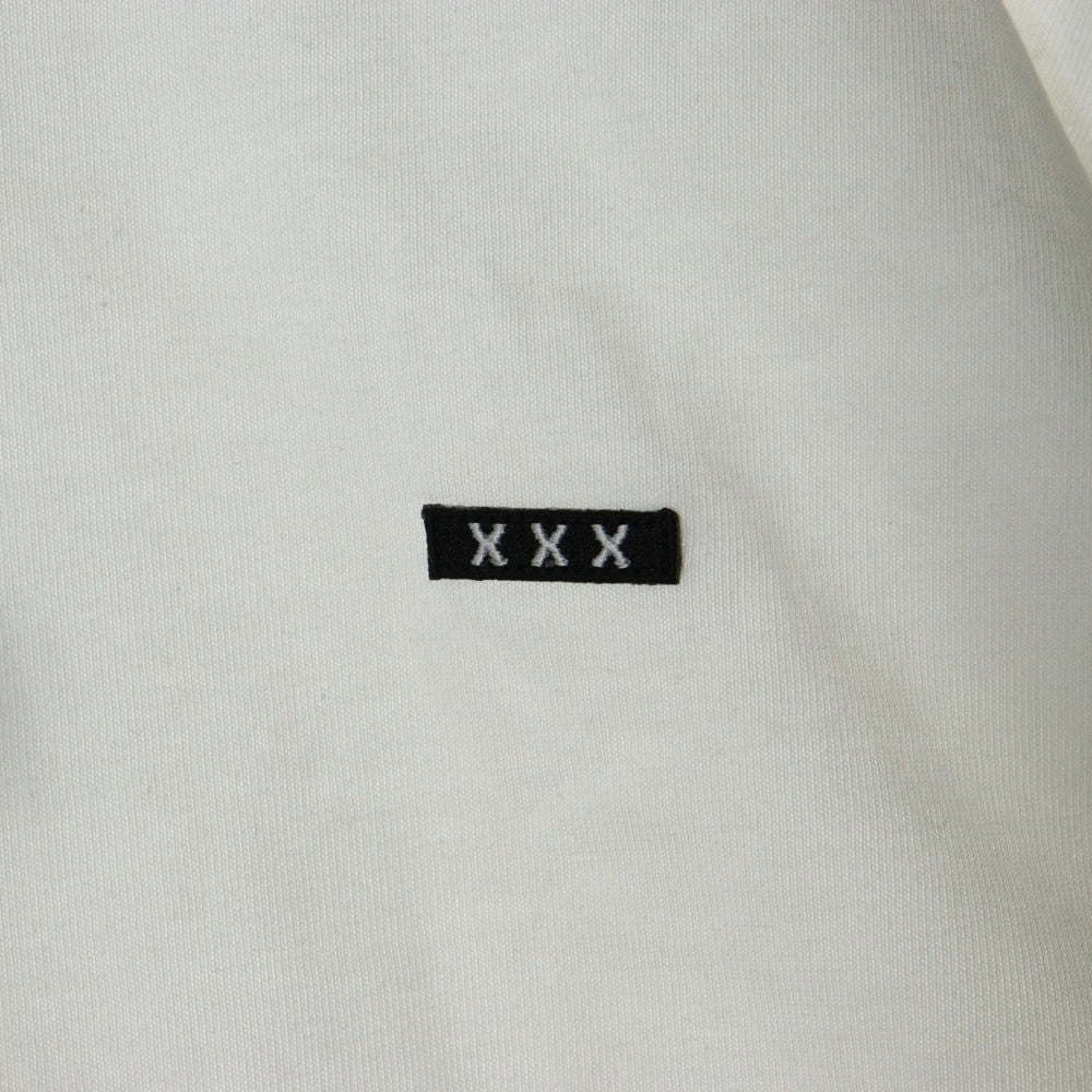 GOD SELECTION XXX(ゴッドセレクショントリプルエックス) ×FRAGMENT DESIGN THE X ANNIV TEE フラグメントデザイン ロゴワッペン プリント クルーネック 半袖 Tシャツ カットソー ホワイト