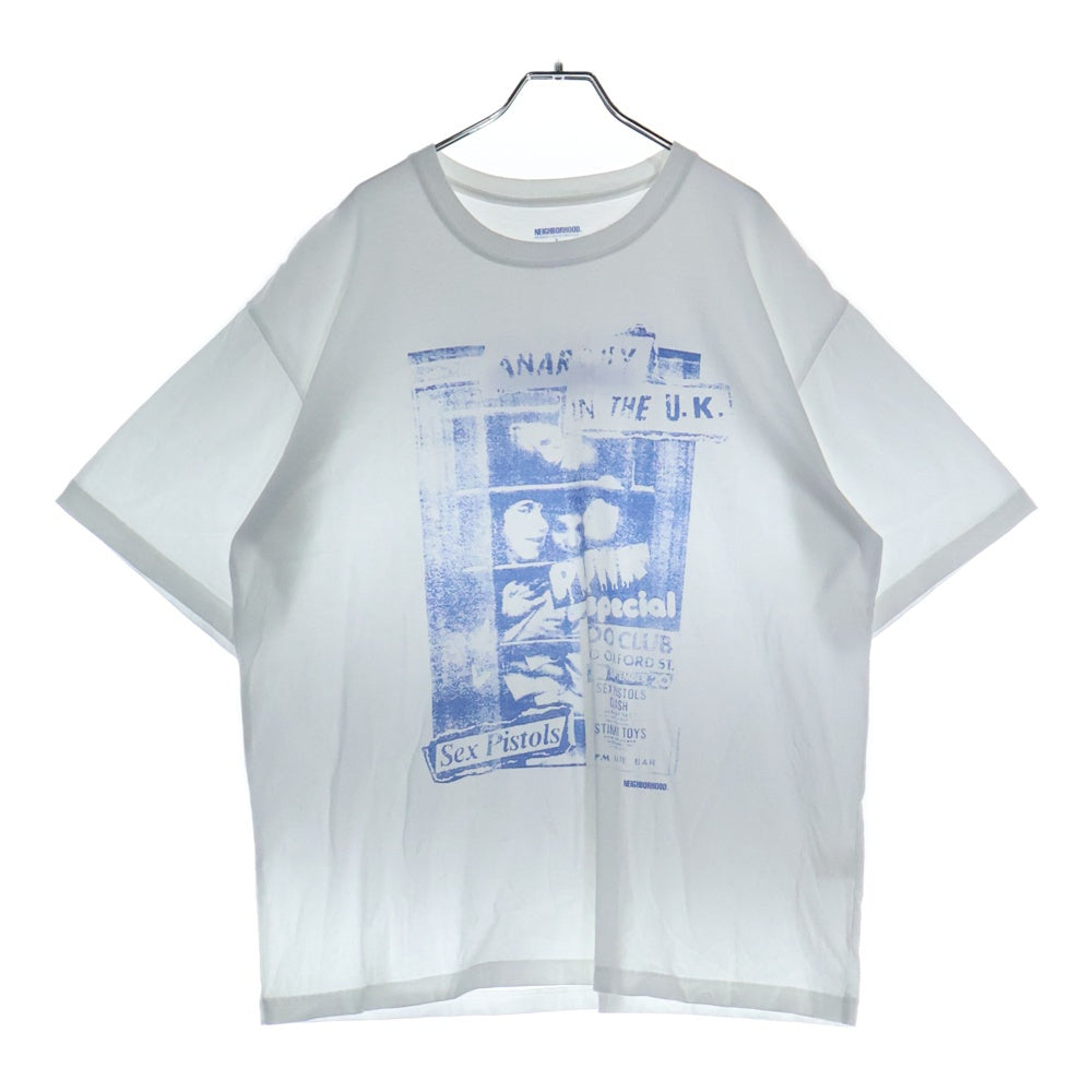 NEIGHBORHOOD(ネイバーフッド) 24SS NH SEX PISTOLS TEE SS-5 セックスピストルズ プリント クルーネック コットン 半袖 Tシャツ カットソー ホワイト 241PCIXN-ST05S