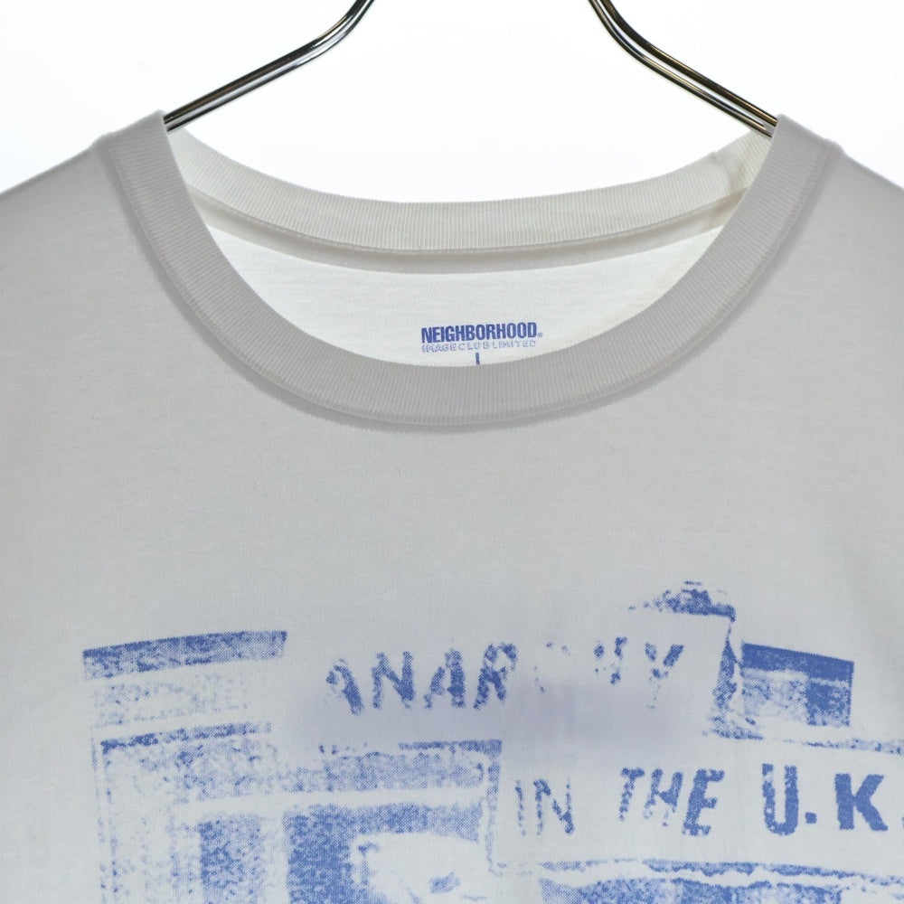 NEIGHBORHOOD(ネイバーフッド) 24SS NH SEX PISTOLS TEE SS-5 セックスピストルズ プリント クルーネック コットン 半袖 Tシャツ カットソー ホワイト 241PCIXN-ST05S