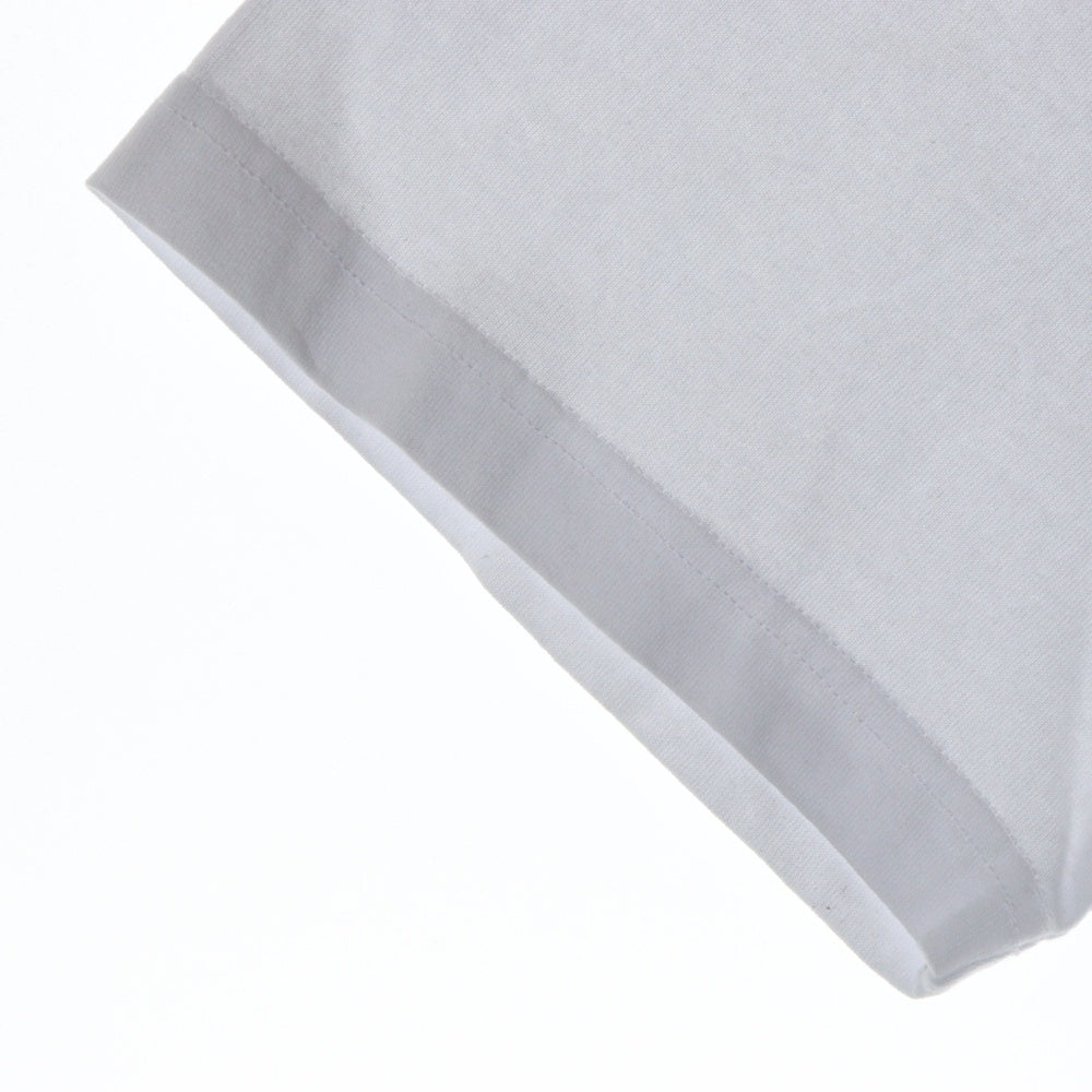 Mercedes Anchor Inc.(メルセデスアンカーインク) パッチポケット ロゴ プリント クルーネック コットン 半袖 Tシャツ カットソー ホワイト