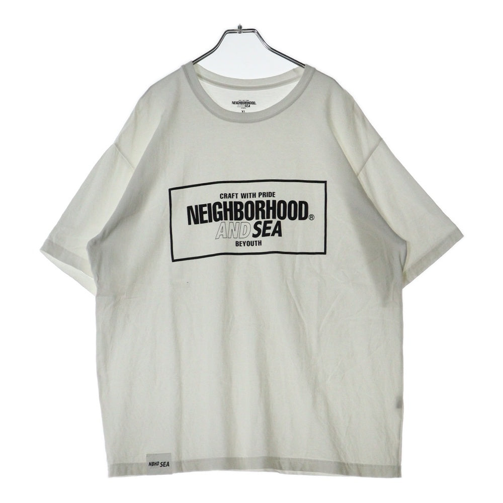 NEIGHBORHOOD(ネイバーフッド) ×WIND AND SEA S/S TEE ウィンダンシー 両面プリント クルーネック コットン 半袖 Tシャツ カットソー ホワイト 231PCWSN-ST01S