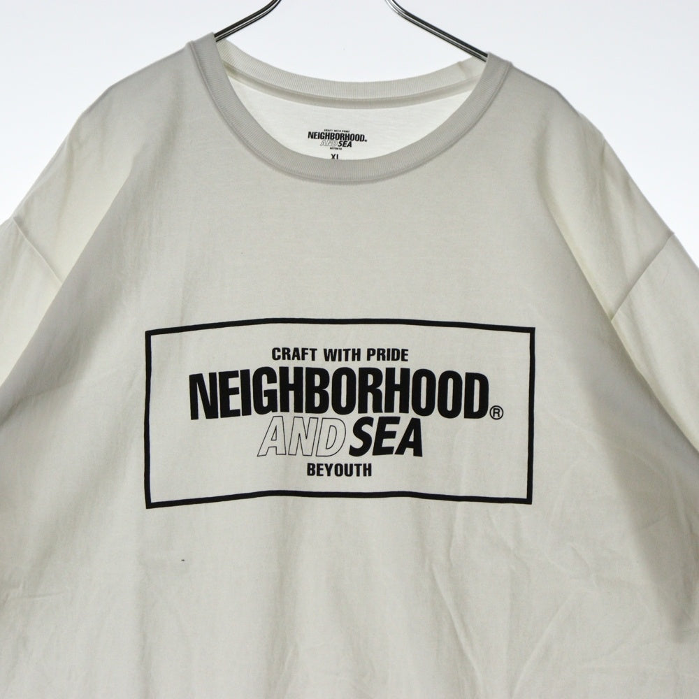 NEIGHBORHOOD(ネイバーフッド) ×WIND AND SEA S/S TEE ウィンダンシー 両面プリント クルーネック コットン 半袖 Tシャツ カットソー ホワイト 231PCWSN-ST01S