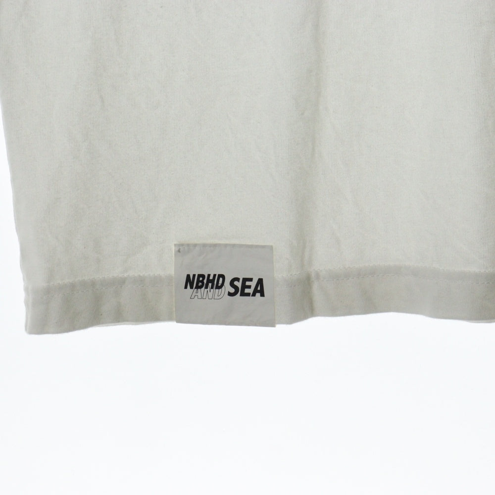 NEIGHBORHOOD(ネイバーフッド) ×WIND AND SEA S/S TEE ウィンダンシー 両面プリント クルーネック コットン 半袖 Tシャツ カットソー ホワイト 231PCWSN-ST01S