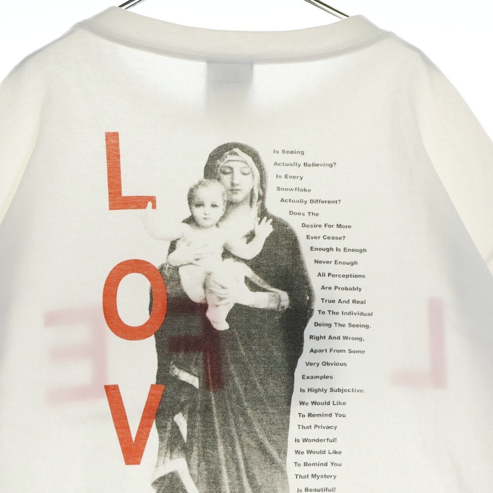 SAINT MICHAEL(セントマイケル) 23SS LIFE MARIA ライフ マリア 両面プリント クルーネック コットン 半袖 Tシャツ カットソー ホワイト SM-S23-0000-020