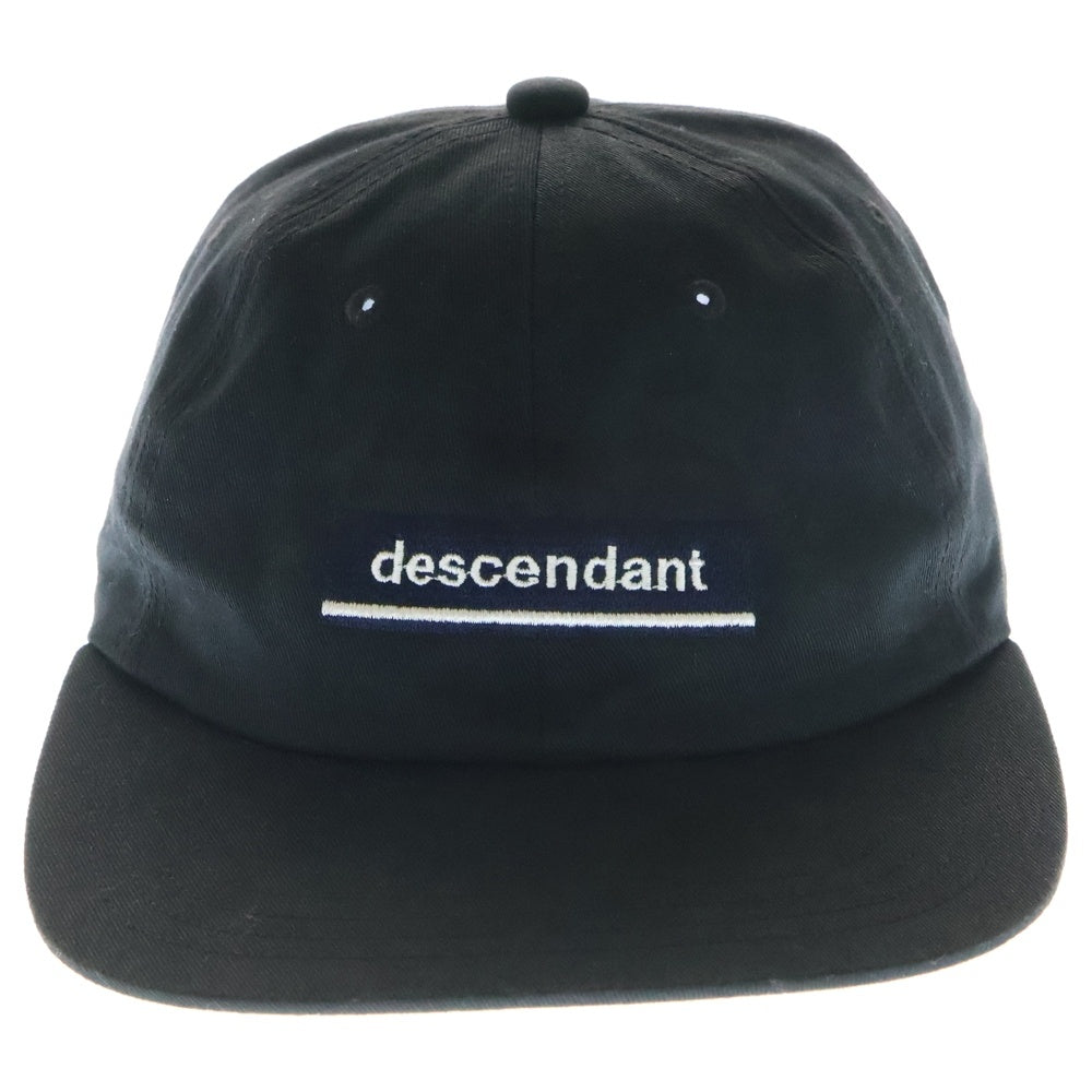 DESCENDANT(ディセンダント) HORIZON 6PANEL CAP ホライゾン 6 パネル コットン ベースボールキャップ 帽子 ブラック