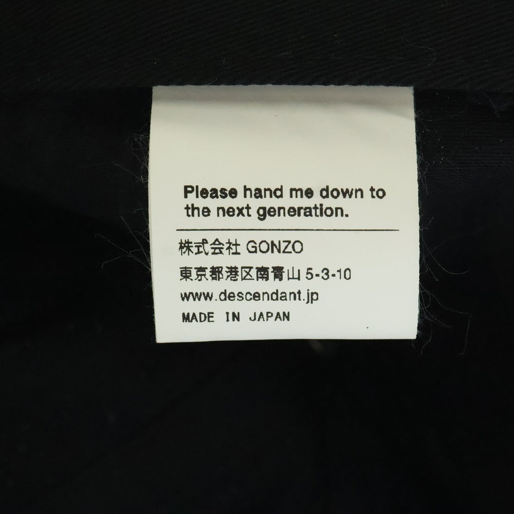 DESCENDANT(ディセンダント) HORIZON 6PANEL CAP ホライゾン 6 パネル コットン ベースボールキャップ 帽子 ブラック