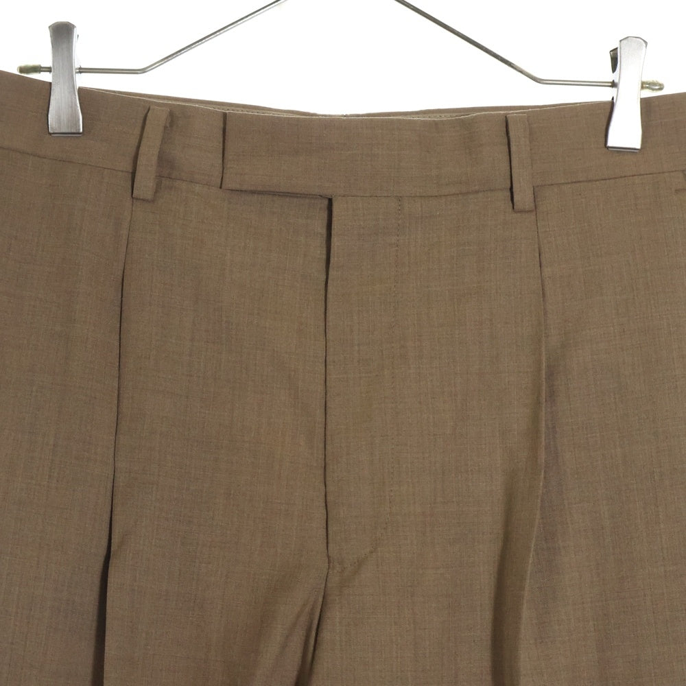 AURALEE(オーラリー) 23SS SUPER FINE TROPICAL WOOL SLACKS スーパー ファイン トロピカルウール ワンタック スラックスパンツ ブラウン A23SP04WT