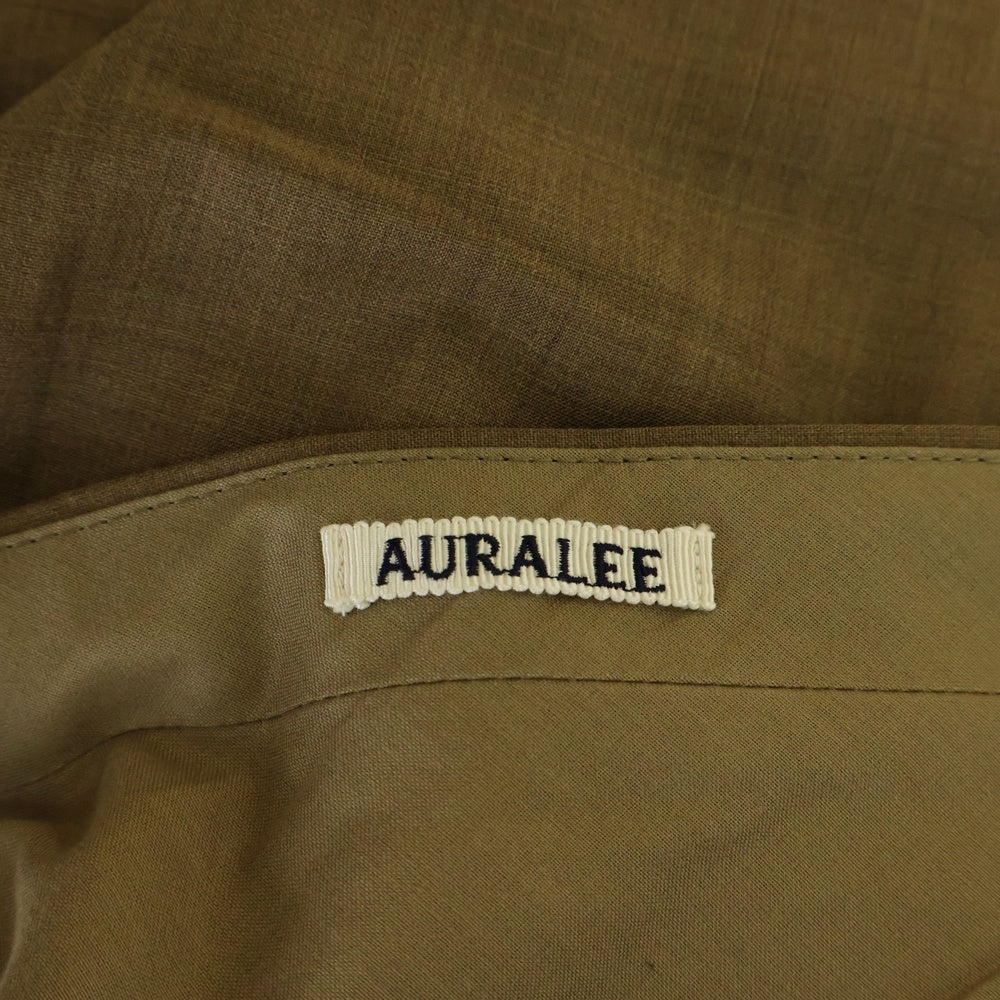 AURALEE(オーラリー) 23SS SUPER FINE TROPICAL WOOL SLACKS スーパー ファイン トロピカルウール ワンタック スラックスパンツ ブラウン A23SP04WT