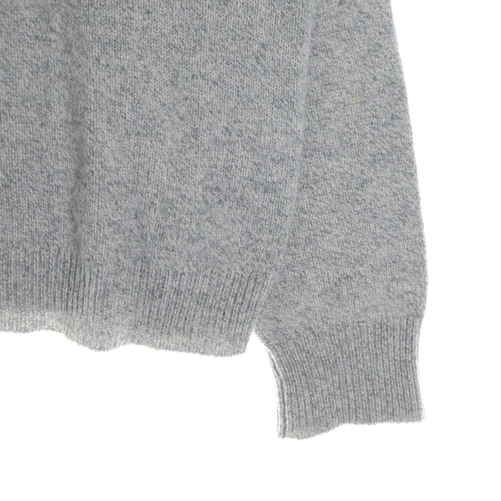 COMOLI(コモリ) 21AW ラムズウール ガンジーネック 長袖ニット セーター グレー U03-06007