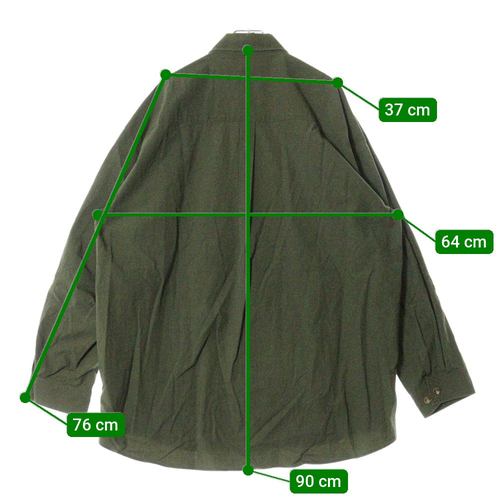 Stein(シュタイン) OVERSIZED MILITARY SHIRT オーバーサイズ ミリタリー コットンリネン 長袖シャツ カーキ ST.367
