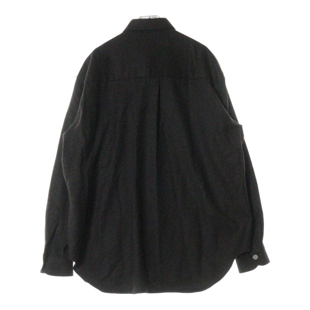 seya.(セヤ) ETERNAL SHIRT FINE GRAINED TWEED ファイングライン ツイード エターナル 長袖シャツ ブラウン SG01001F107